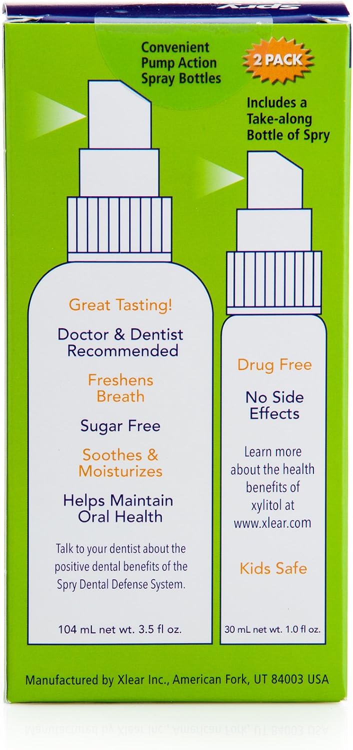 Spry Natural Xylitol All Day Dry Mouth Spray, 4.5 fl.oz (Pack of 1)