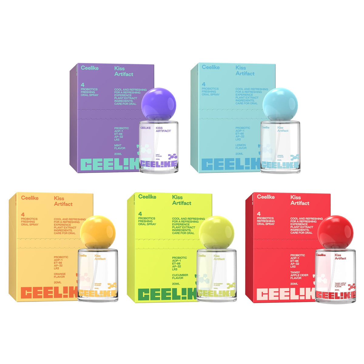 Oral Spray (2-Pack) – Fresh Breath Spray, Mint & Orange Flavors, Long-Lasting Fresh Scent, Alcohol-Free, 20ml