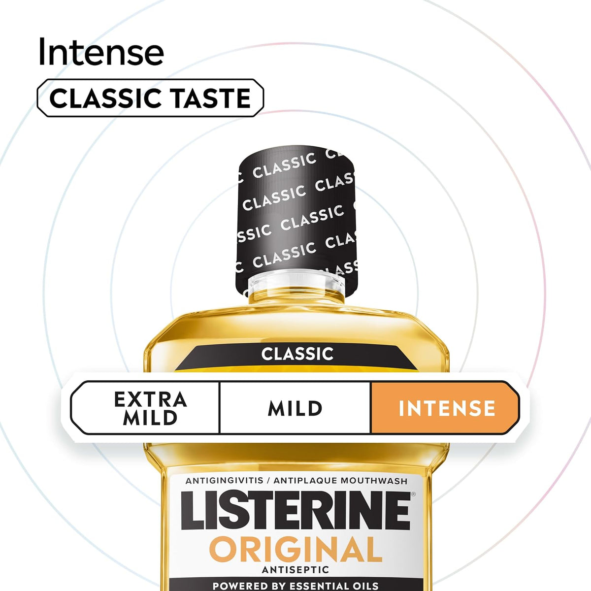 Listerine Original Antiseptic Mouthwash, Intense Original, 33.8 fl. oz/1 L