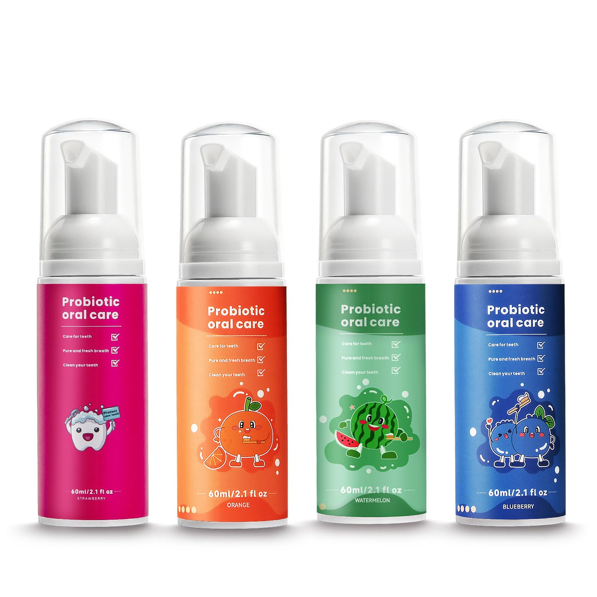Kids Fluoride Free Toothpaste,Travel Whitening Foam Toothpaste,Fruit Mint