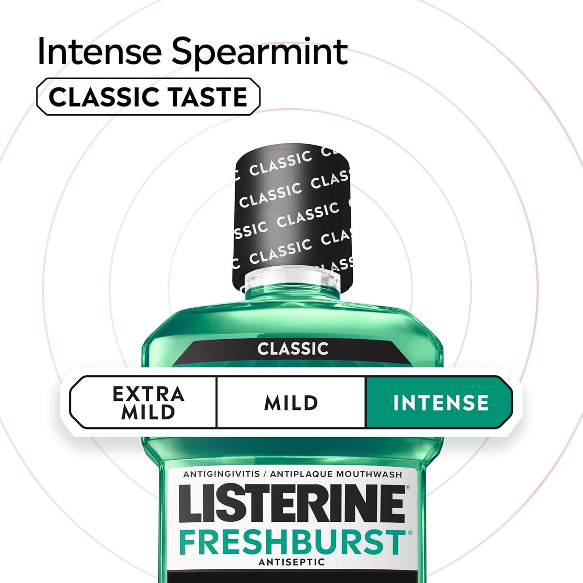 Listerine Freshburst Antiseptic Mouthwash, Spearmint, 33.8 fl. oz/1L