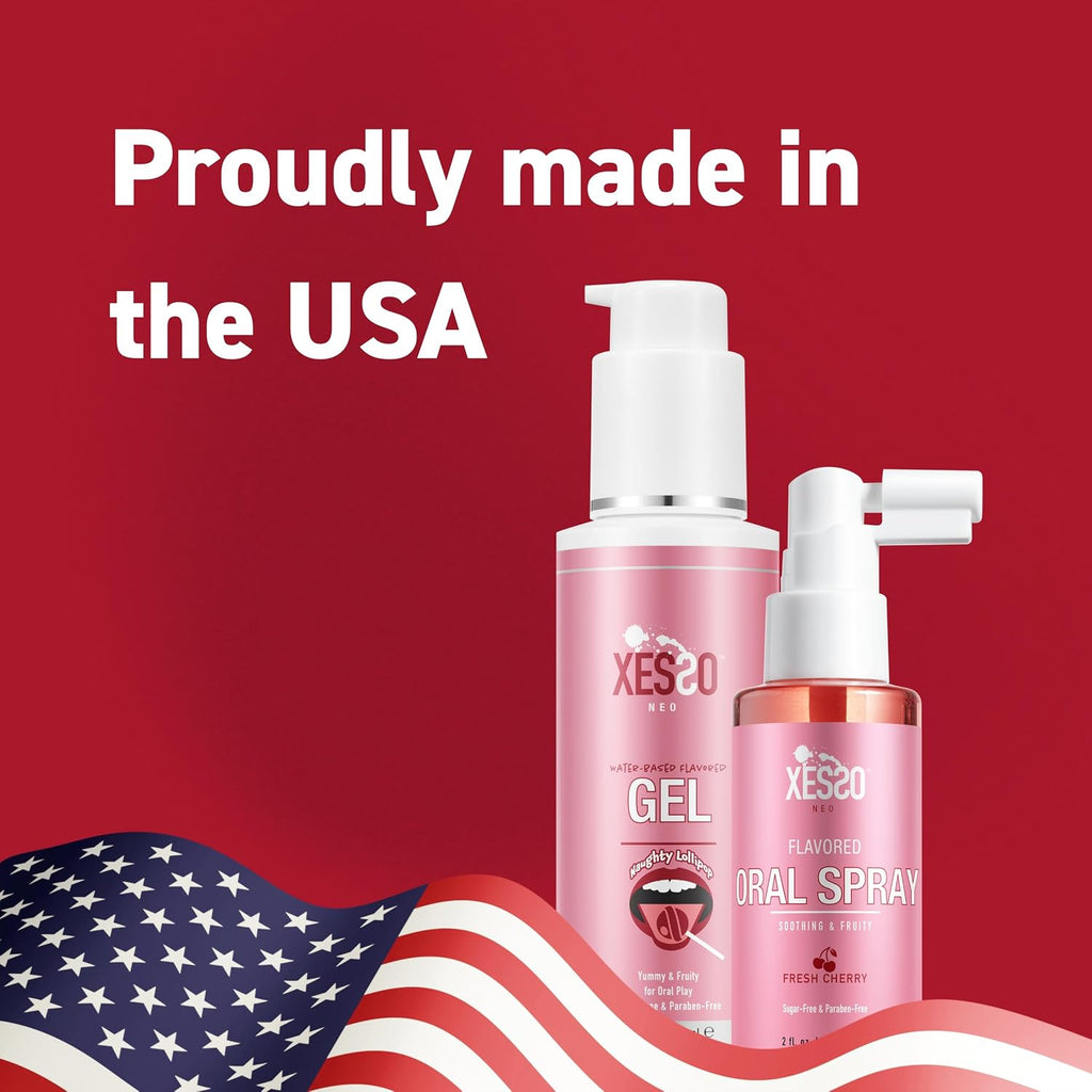 XESSO Flavored Oral Spray w/Fresh Cherry Scent 2 fl oz, Made in USA