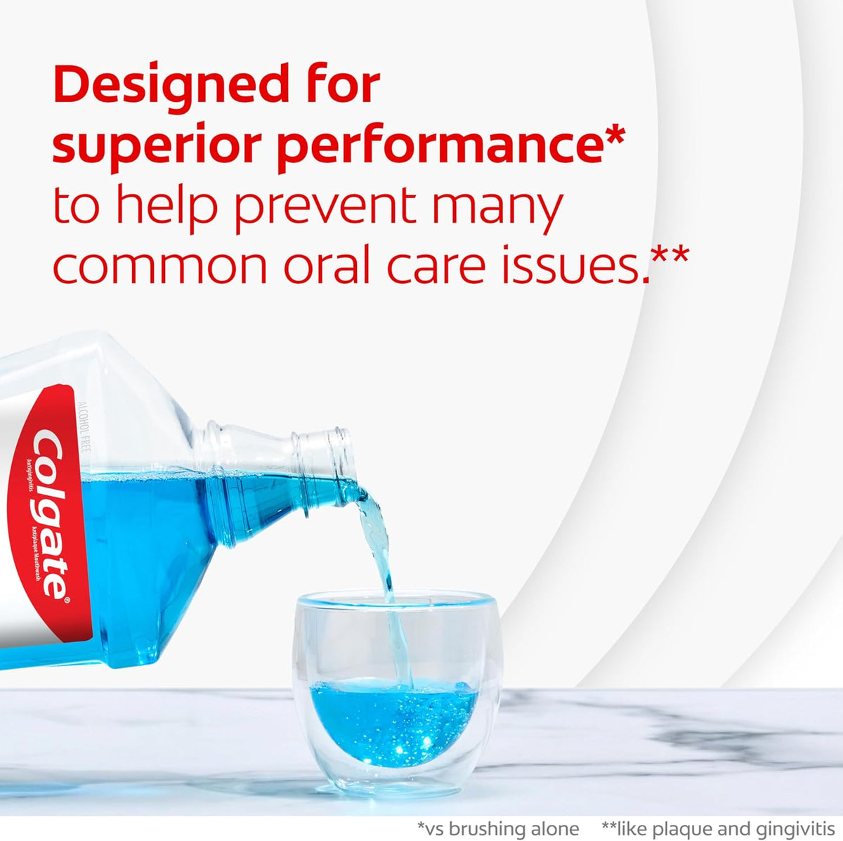 Colgate Total Alcohol Free Mouthwash, Peppermint, 3 Pack, 33.8 fl oz