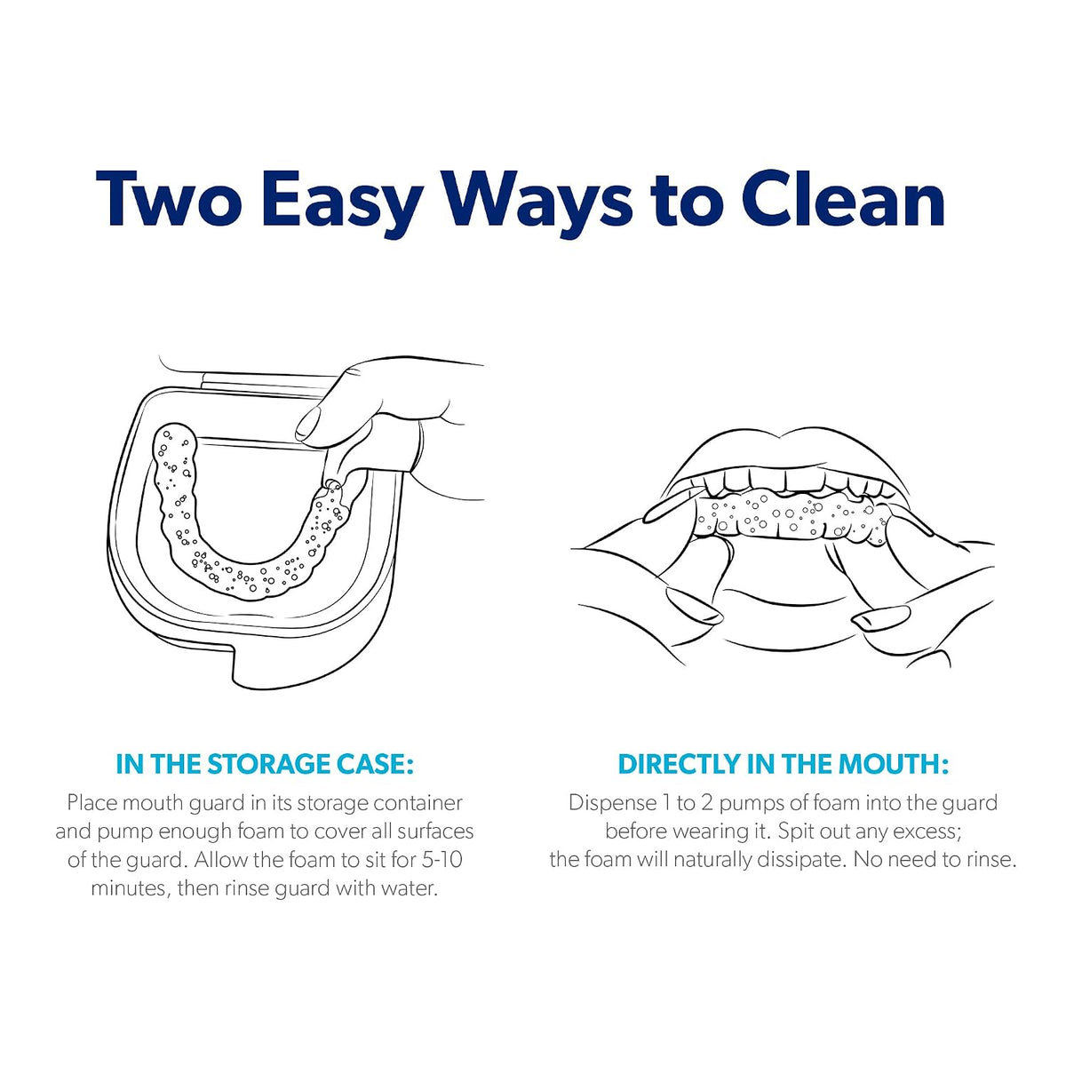 EverSmile Mouth Guard Cleaning Foam – Fresh Mint, Travel Size Pack (25ml) – for Mouth, Night, Football, Boxing, Sleep, Snoring, Grinding & All Types of Guards – Fights Bad Breath