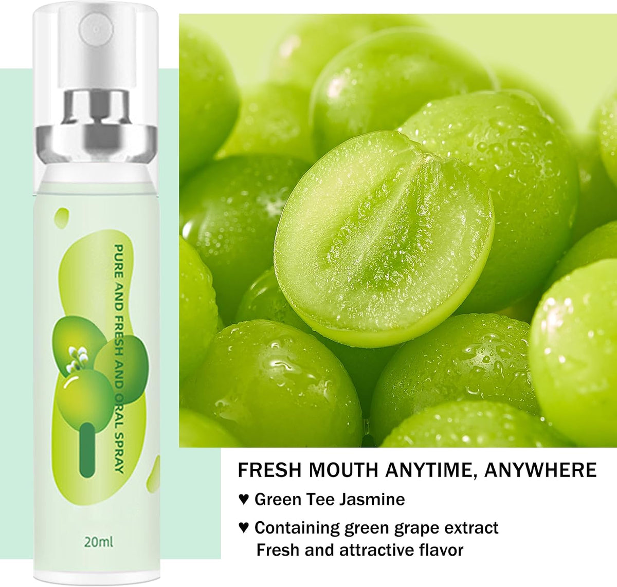 6PCS Oral Breath Spray, 3 Flavors Fruit Mouth Spray Breath Freshener Oral Care for Adults, Portable Long Lasting Refreshing Dry Mouth Spray for Bad Breath