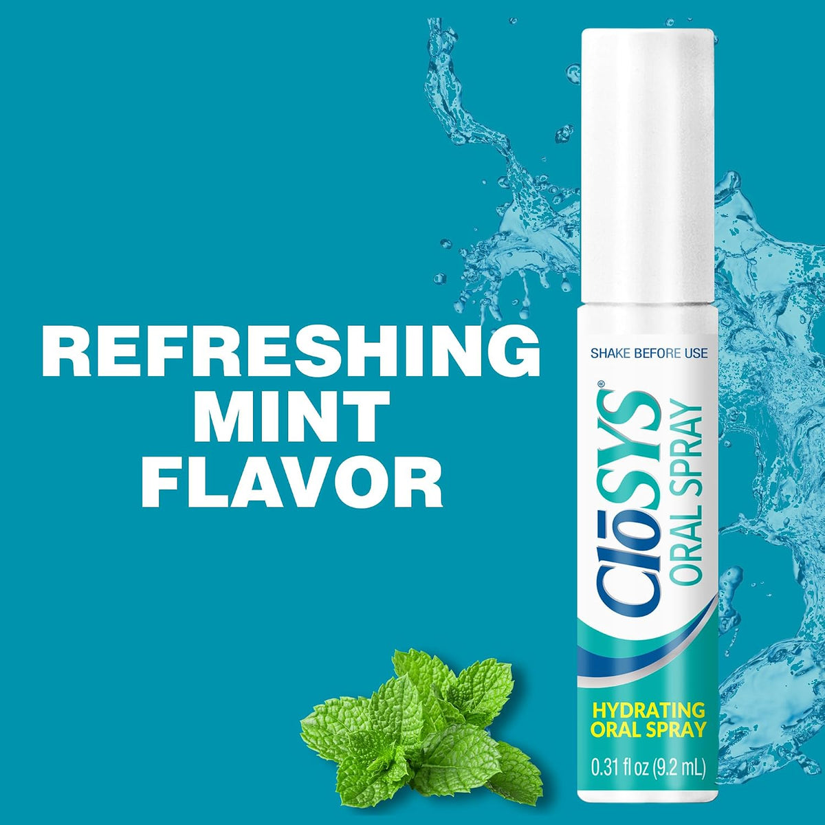CloSYS Oral Breath Spray, Mint, Sugar Free, Fights Bad Breath .31oz, 3 Pack