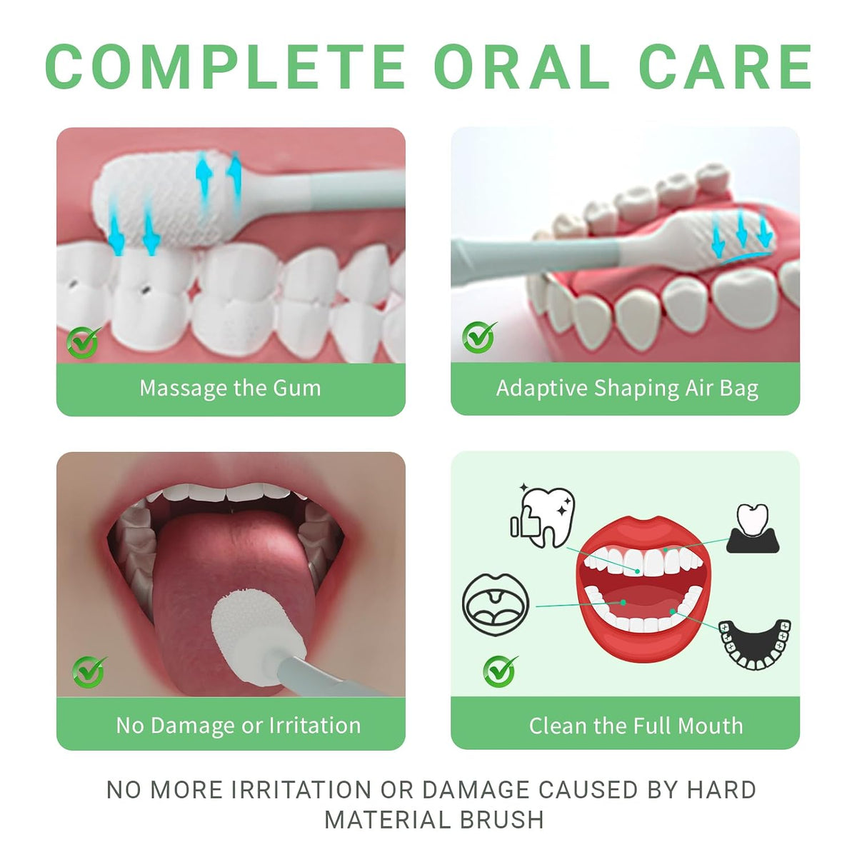 Tongueclear Soft Oral Cleaner & Gel Kit | Mouth Odor Eliminator, Fresh Mint