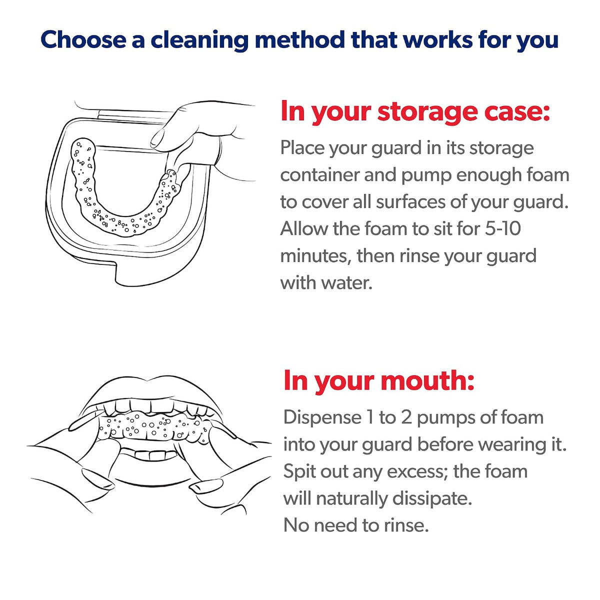 EverSmile Mouth Guard Cleaning Foam – Fresh Mint, 55ml (1 Pack) – for Mouth, Night, Football, Boxing, Sleep, Snoring, Grinding & All Types of Guards – Fights Bad Breath
