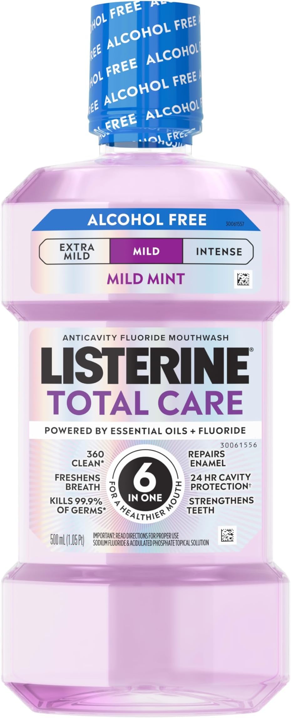 Listerine Total Care Alcohol Free Mouthwash, Mild Mint, 33.8 fl. oz/1L