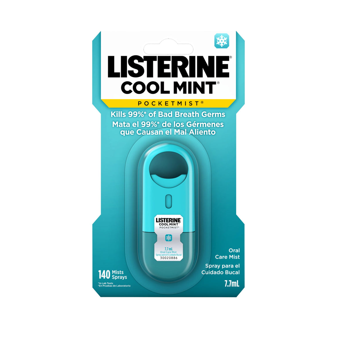 Listerine Pocketmist Oral Care Mist, Cool Mint, 0.26 fl. oz/7.7 mL x 2
