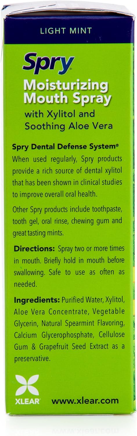 Spry Natural Xylitol All Day Dry Mouth Spray, 4.5 fl.oz (Pack of 1)