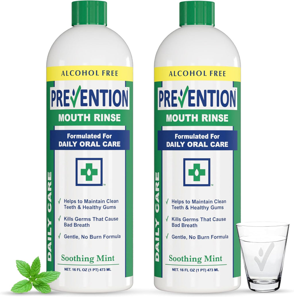 Prevention Daily Care Mouthwash, Hydrogen Peroxide Rinse 16 oz 2-Pack
