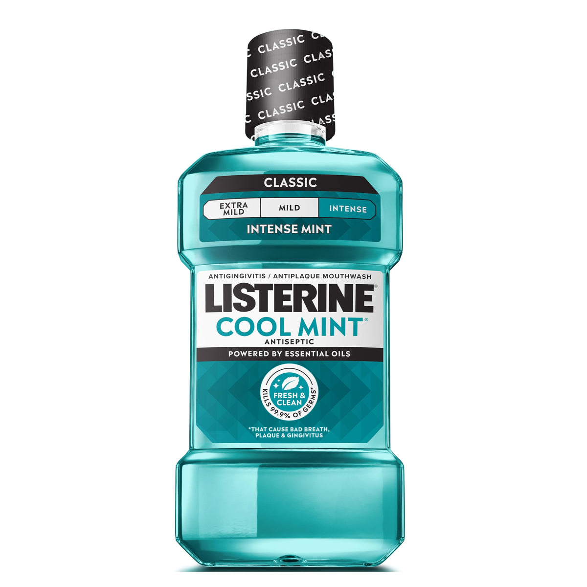 Listerine Cool Mint Antiseptic Mouthwash, Intense Mint, 50.7 fl. oz/1.5 L