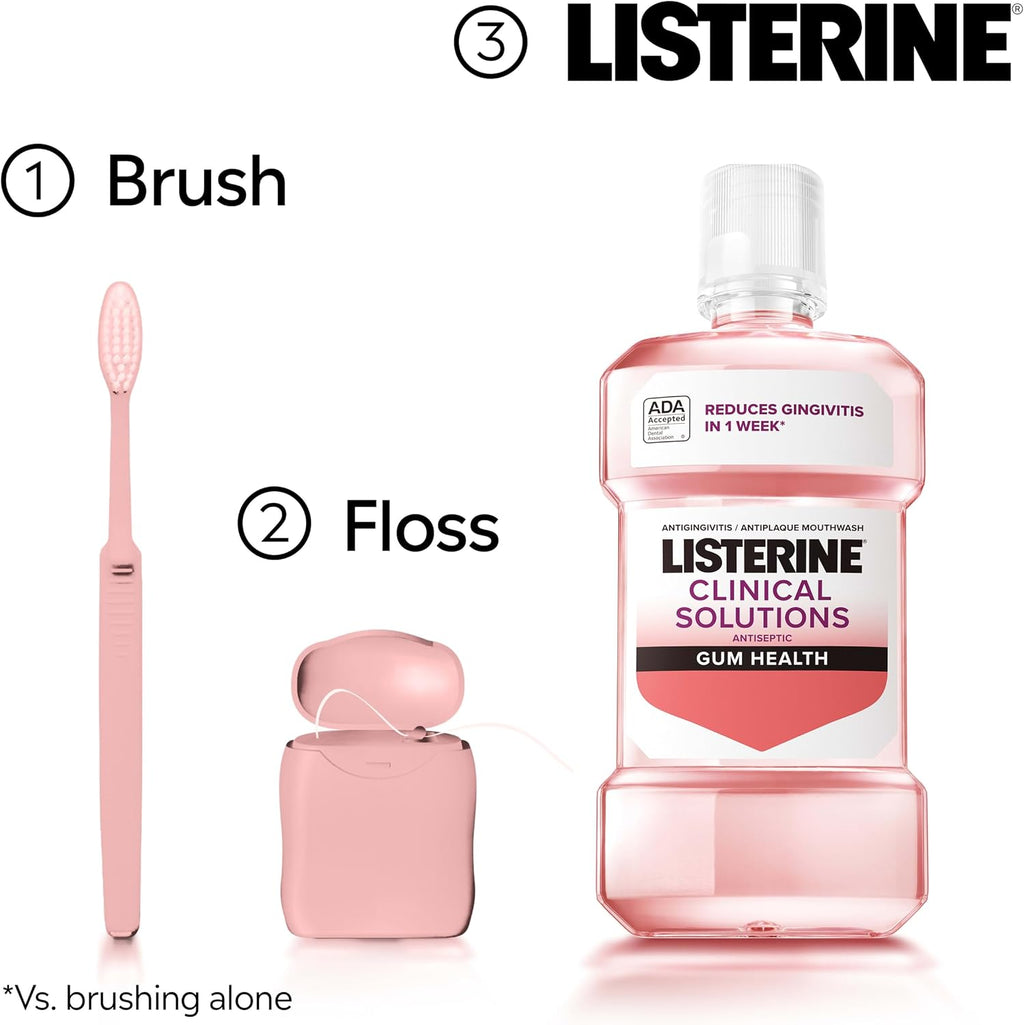 Listerine Clinical Solutions Gum Health Mouthwash, 16.9 fl. oz/500 mL