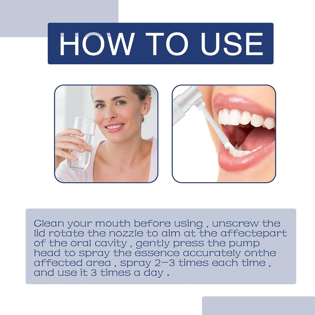 Oral Care Spray for Tooth & Gum Relief - Soothes Discomfort, Supports Healthy Gums with Peppermint Extract & Glycerin, 20ml Herbal Formula for Fresh Breath & Strong Teeth (1)