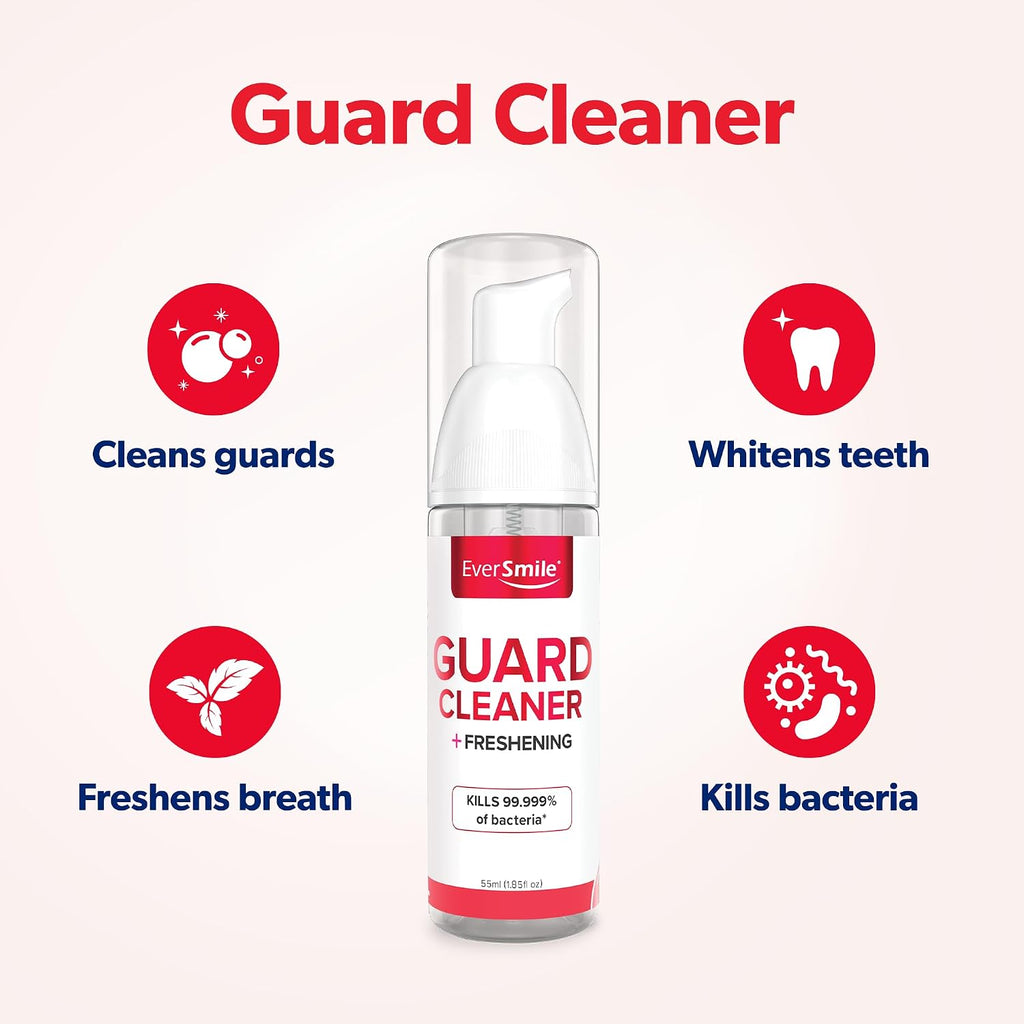 EverSmile Mouth Guard Cleaning Foam – Fresh Mint, 55ml (1 Pack) – for Mouth, Night, Football, Boxing, Sleep, Snoring, Grinding & All Types of Guards – Fights Bad Breath