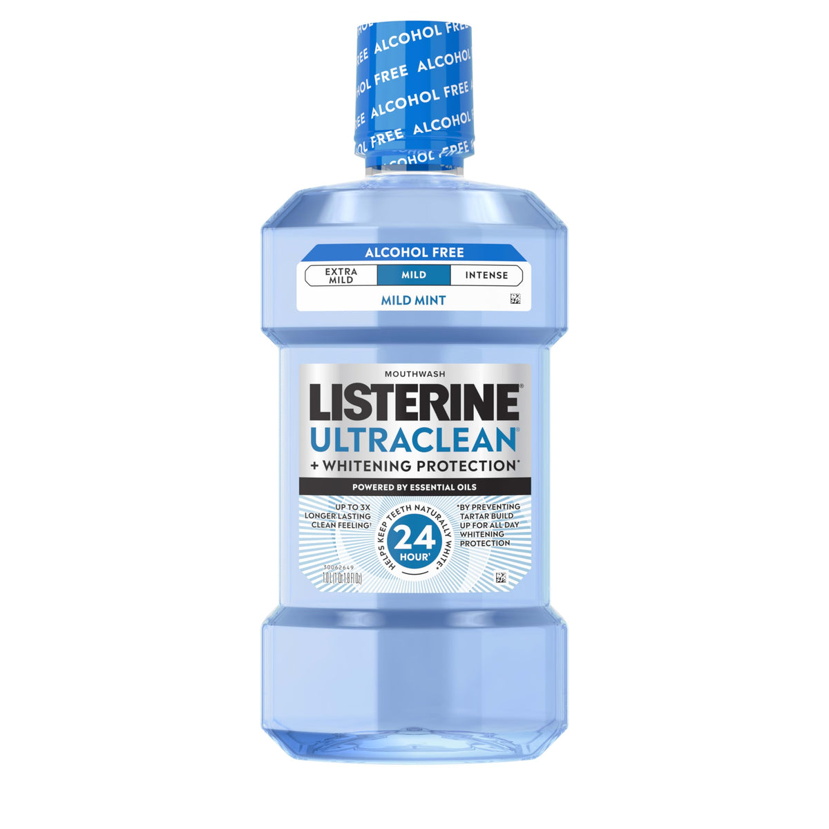 Listerine Ultraclean Alcohol-Free Mouthwash, Mild Mint, 33.8 fl. oz/1L