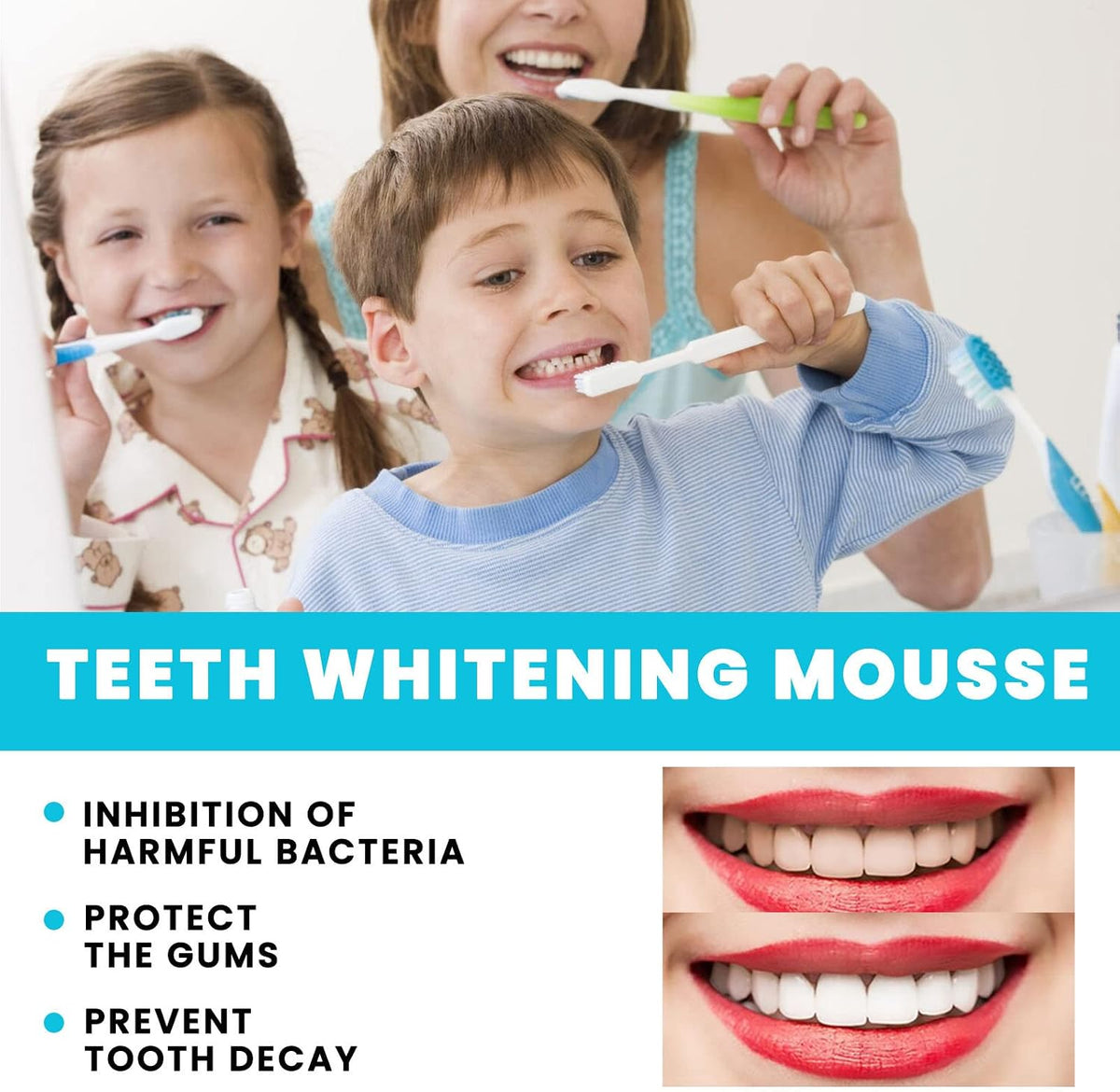 Eelhoe Mouthwash Teeth Whitening Kit Mousse Foam Toothpaste，Oral Care-Toothpaste Replacement，Calculus Removal, Healing Mouth Ulcers, Eliminating Bad Breath, Prevents and Treats Cavities (2pcs)