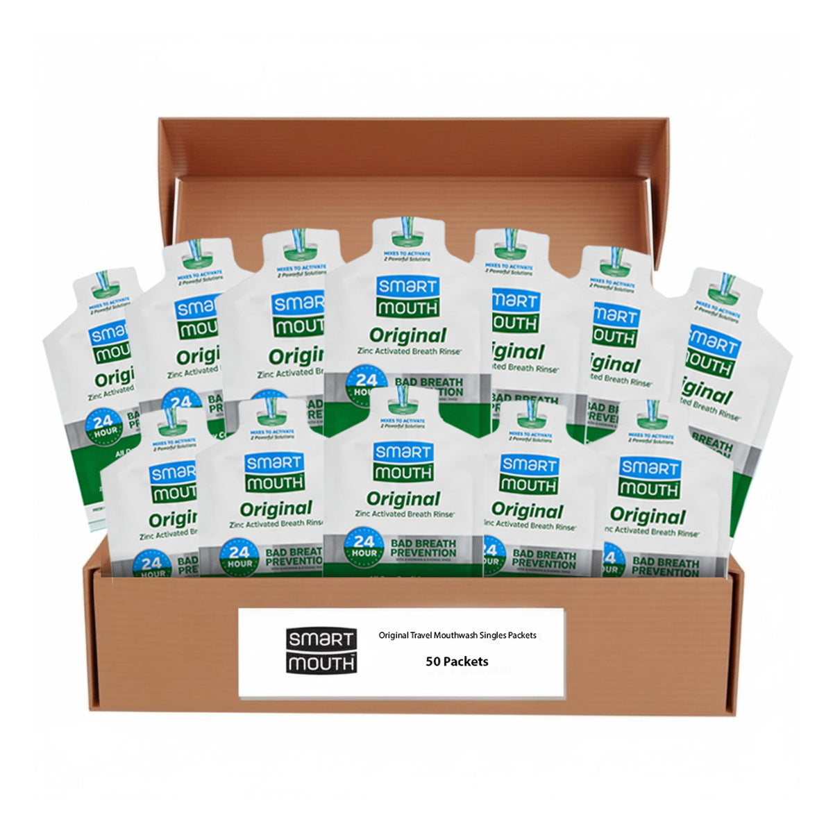 SmartMouth Original Zinc Activated Mouthwash Single Packs, 10 Count, 3-Pack