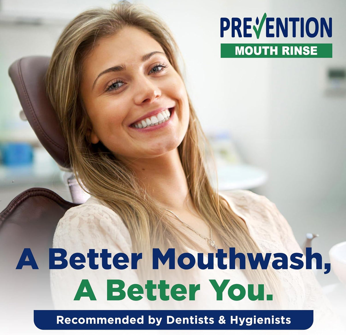 Prevention Daily Care Mouthwash, Hydrogen Peroxide Rinse 16 oz 2-Pack