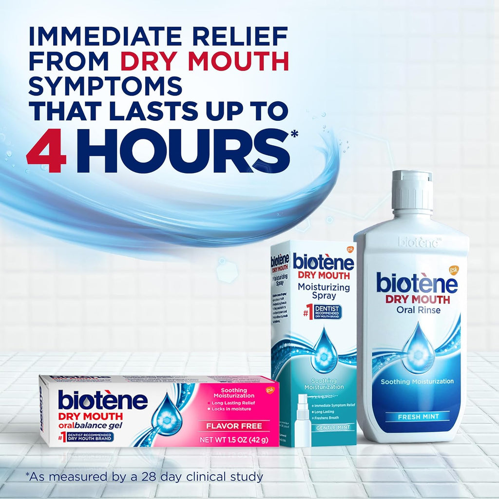 Biotene Oral Rinse, Dry Mouth Spray and Moisturizing Gel, 1 Kit