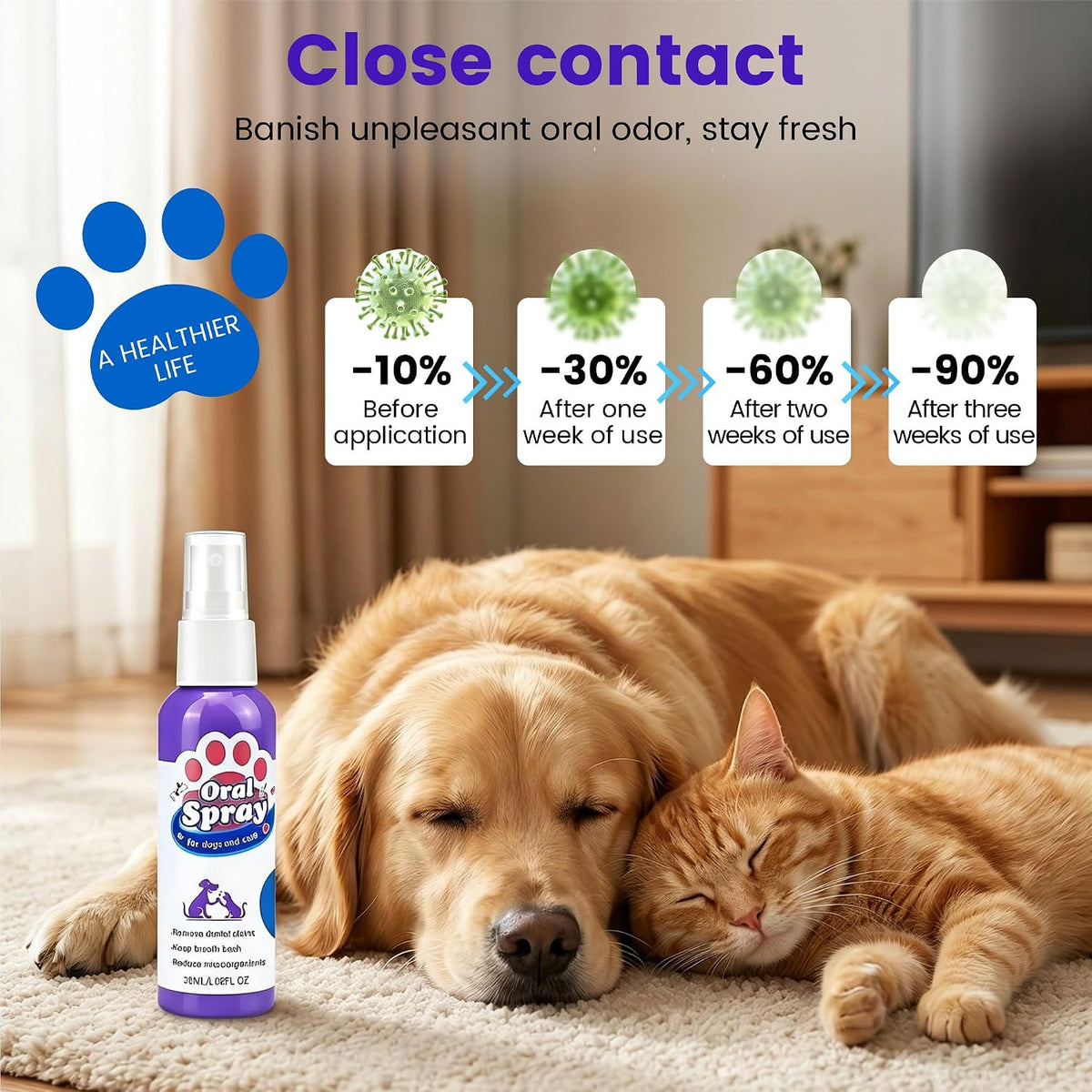 Jiexily Pet Oral Tartar Remover Spray, 2026 New Oral Teeth Cleaning Spray for Dogs and Cats, Pet Dental Tartar Remover Breath Freshener Health Supplies (1 pcs)