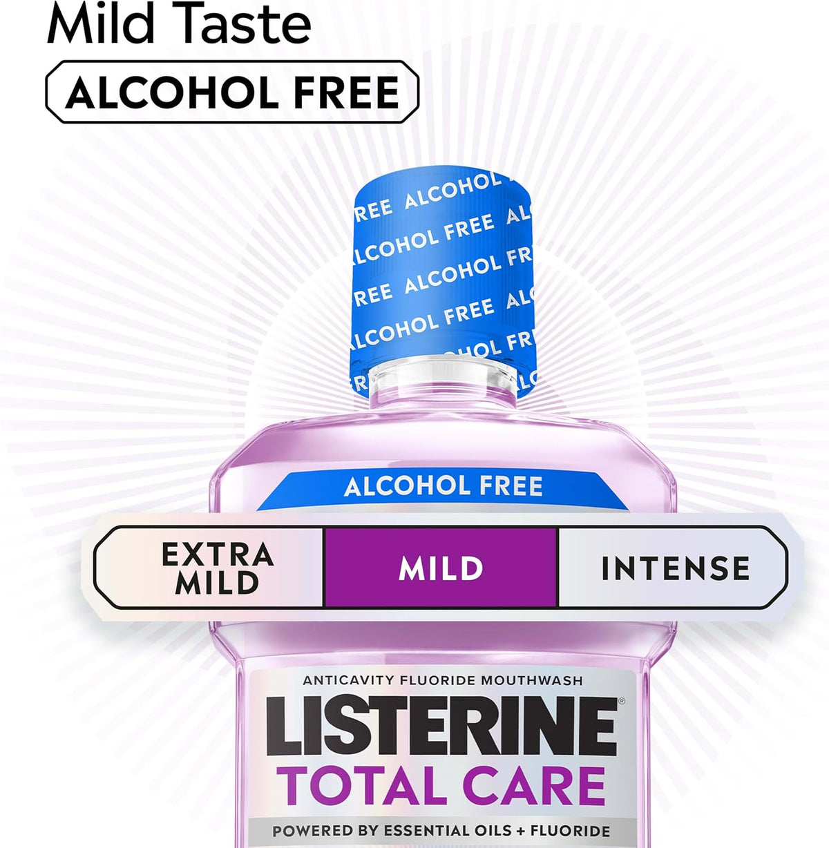 Listerine Total Care Alcohol Free Mouthwash, Mild Mint, 33.8 fl. oz/1L