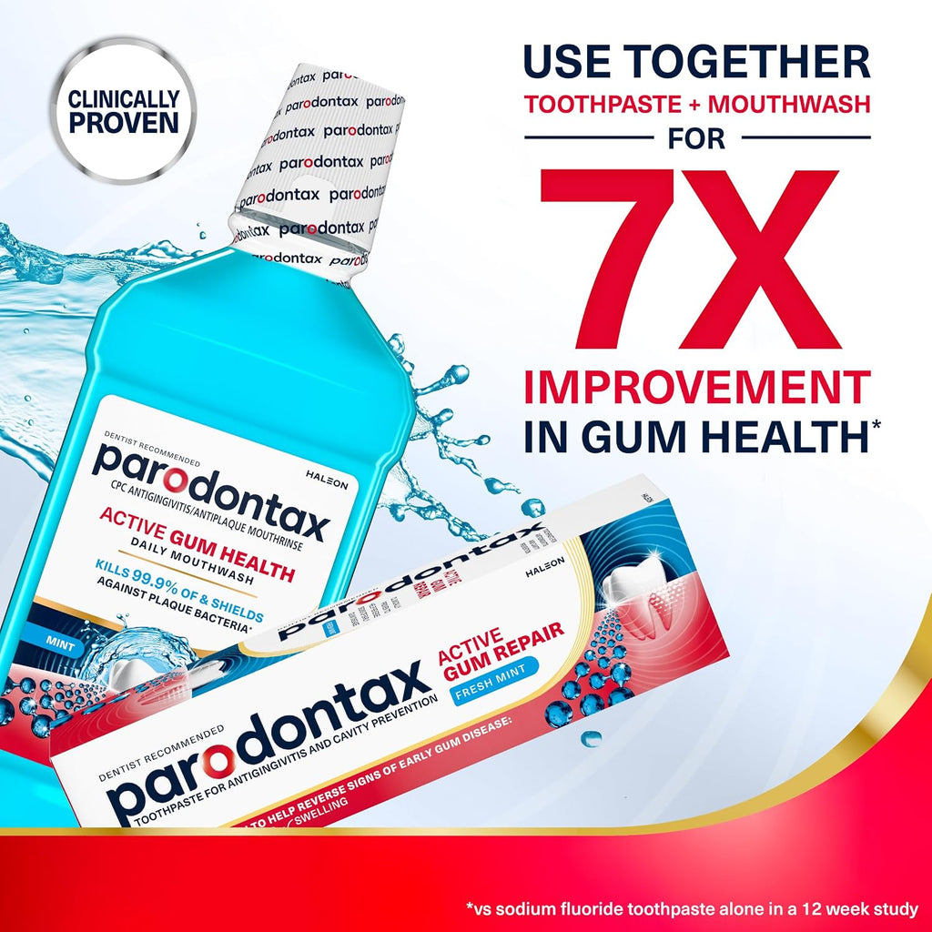 Parodontax Active Gum Health Mouthwash, 3x16.9 Fl Oz