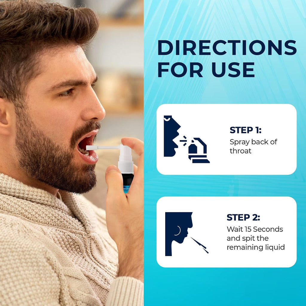 ImmuneMist™ Nasal and Oral Cleanse Bundle - Iodine Throat Spray and Nasal Iodine Spray - Up to 500 Doses - Made in The USA