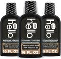 Hello Activated Charcoal Extra Freshening Mouthwash, Natural Fresh Mint and Coconut Oil, Fluoride Free, Alcohol Free, Vegan, SLS Free and Gluten Free, 16 Fl Oz (Pack of 3)