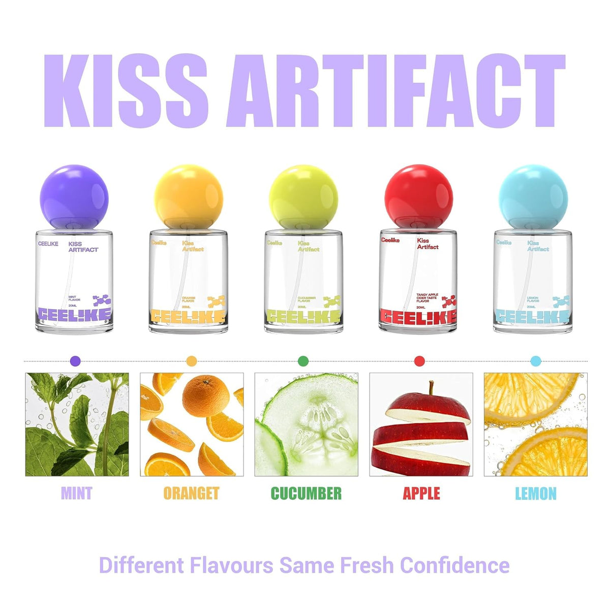 Oral Spray - Fresh Breath, Mint & Tangy Apple Cider Flavors, 20ml (Pack of 2) - Freshness for Daily Oral Care