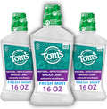 Tom's of Maine Whole Care Natural Anticavity Fluoride Mouthwash 3Pk, 16 oz