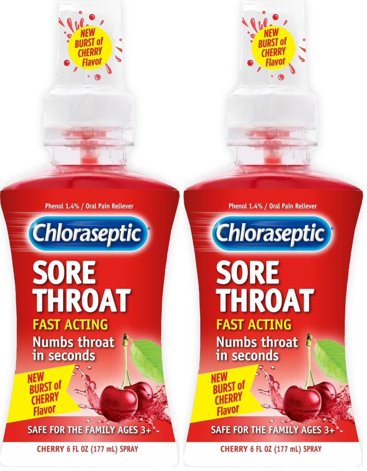Chloraseptic Max Strength Sore Throat Spray, Sugar-Free Wild Berry, 4 Fl Oz