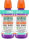 TheraBreath Complete Mouthwash, Revitalizing Mint, 16 fl oz, 2-Pack