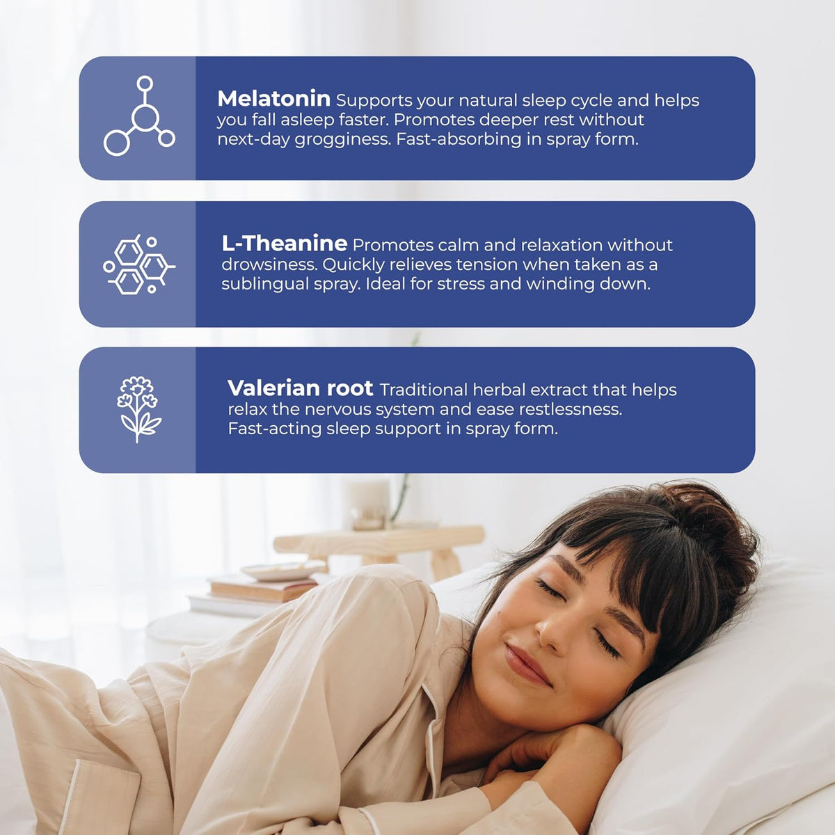 Nu Bloom Sleep Spray for Adults, Fast-Acting Melatonin Oral Spray, 8 mL
