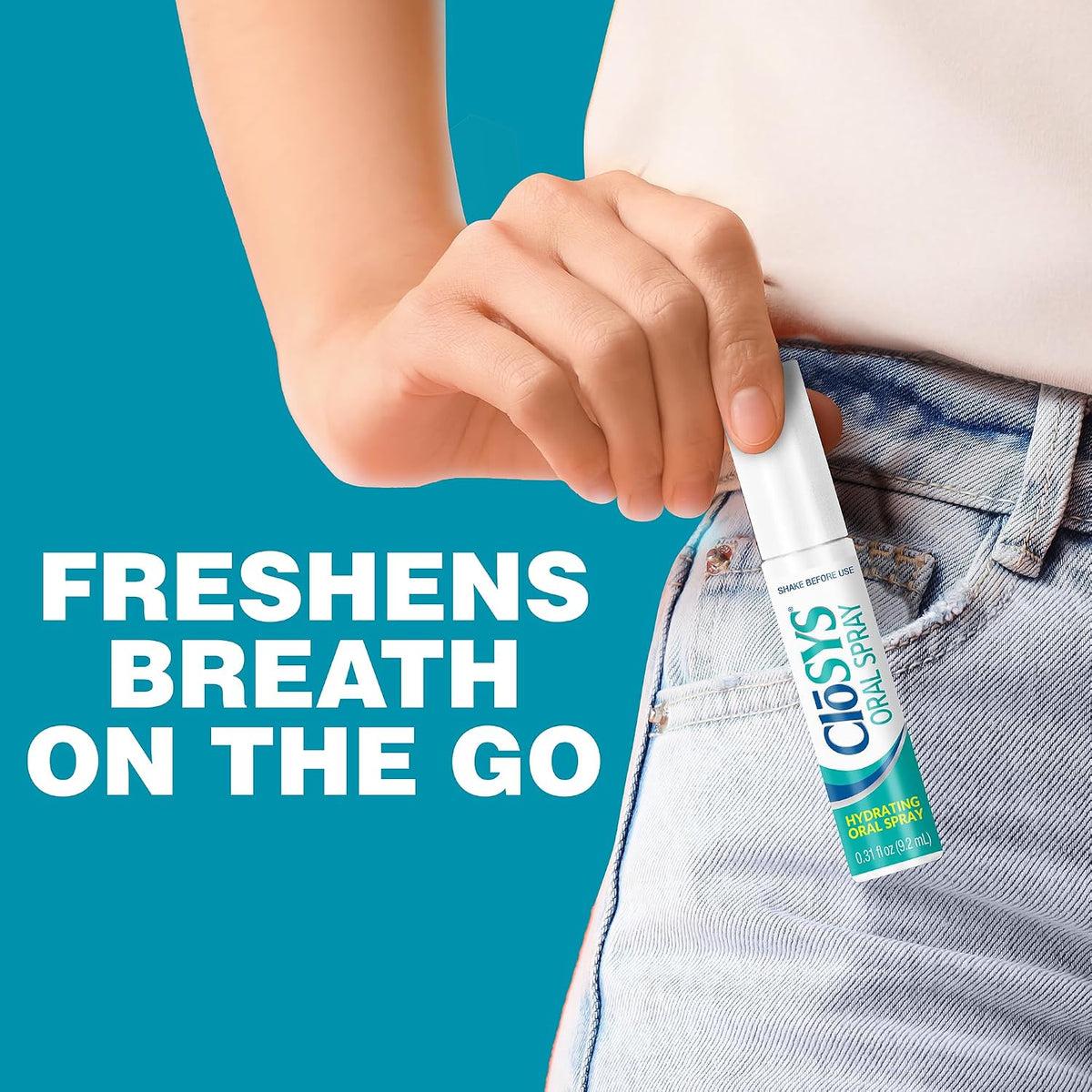 CloSYS Oral Breath Spray, Mint, Sugar Free, Fights Bad Breath .31oz, 3 Pack