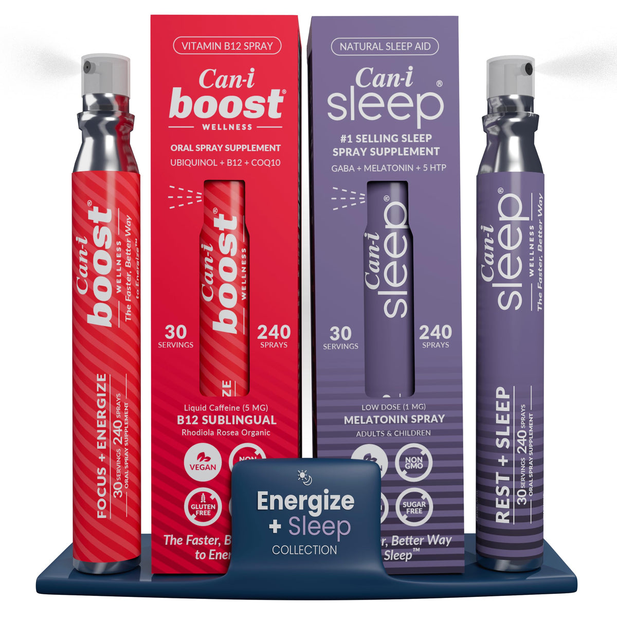 Fast-Acting Natural Sleep Aid Spray with Melatonin 1 mg, GABA, & 5HTP
