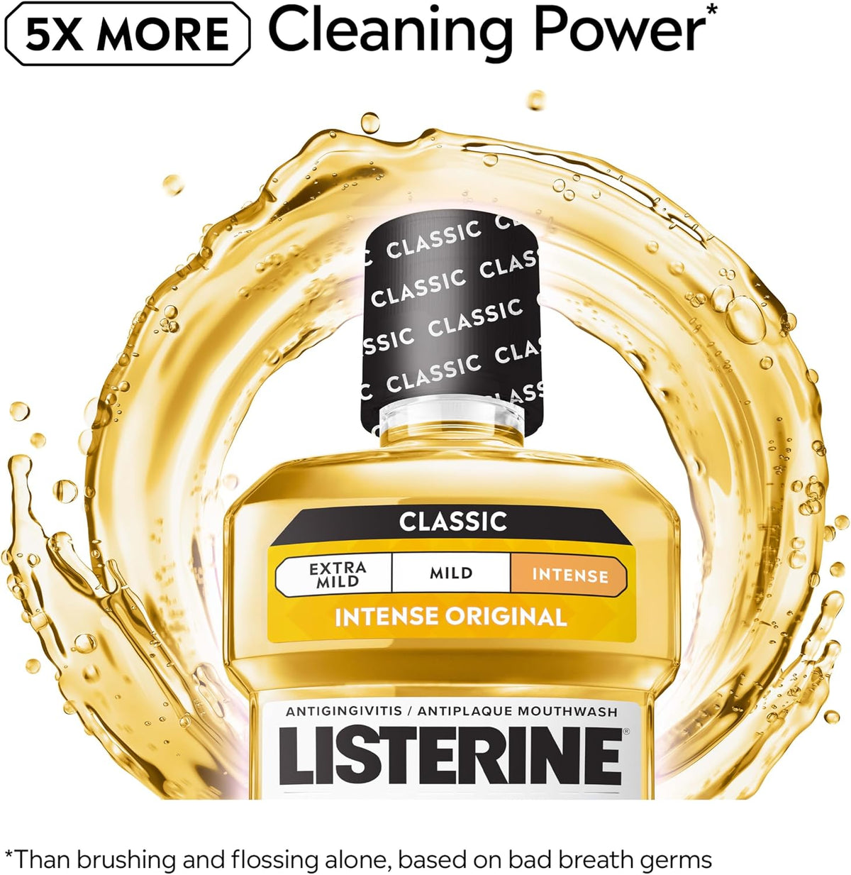 Listerine Original Antiseptic Mouthwash, Intense Taste, 33.8 fl. oz/1L x 2