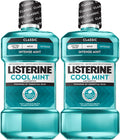 Listerine Cool Mint Antiseptic Mouthwash, Intense Mint, 33.8 fl. oz/1L x 2