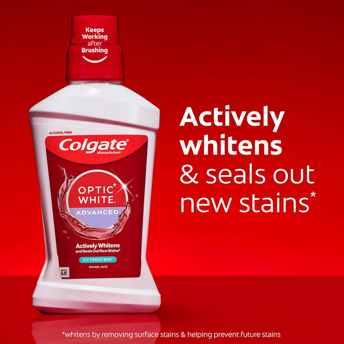 Colgate Optic White Teeth Whitening Mouthwash, ICY Fresh Mint, 3 Pk, 32 oz