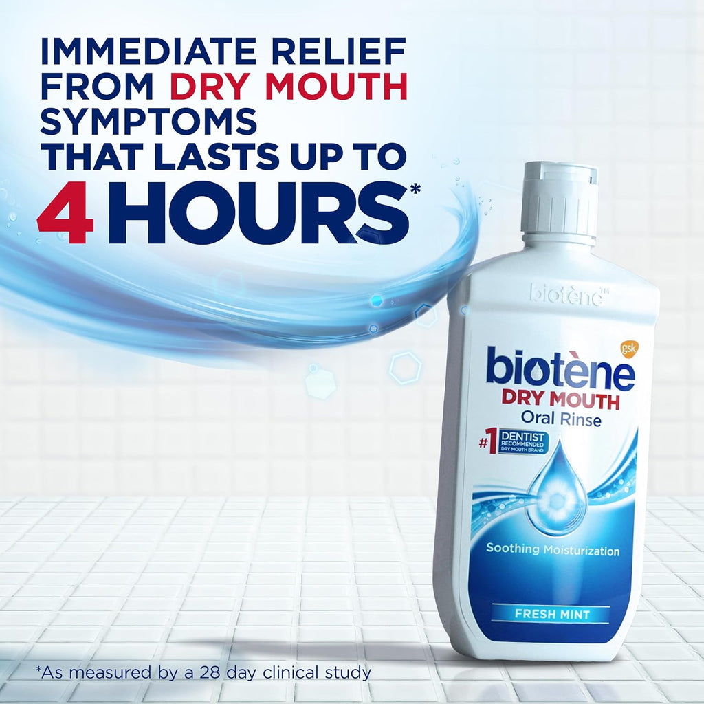 Biotene Oral Rinse Mouthwash for Dry Mouth, 2x33.8 fl oz