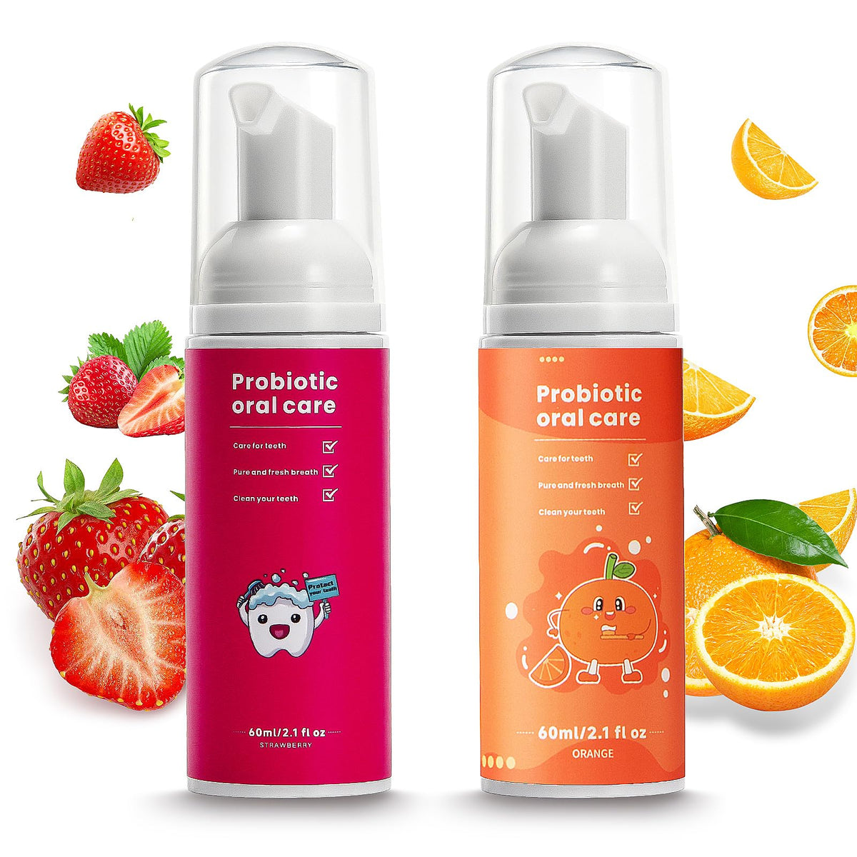 Kids Fluoride Free Toothpaste,Toddler Deep Cleaning Foam Toothpaste