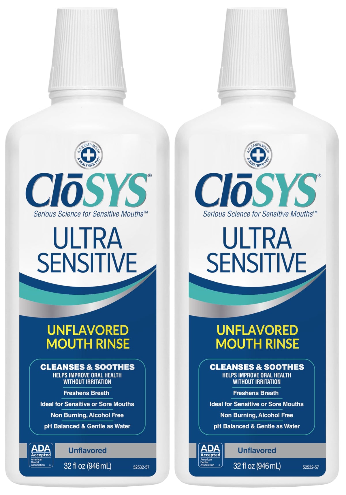 CloSYS Ultra Sensitive Mouthwash, 32 Oz, 3 Pack, Alcohol Free Mouthwash