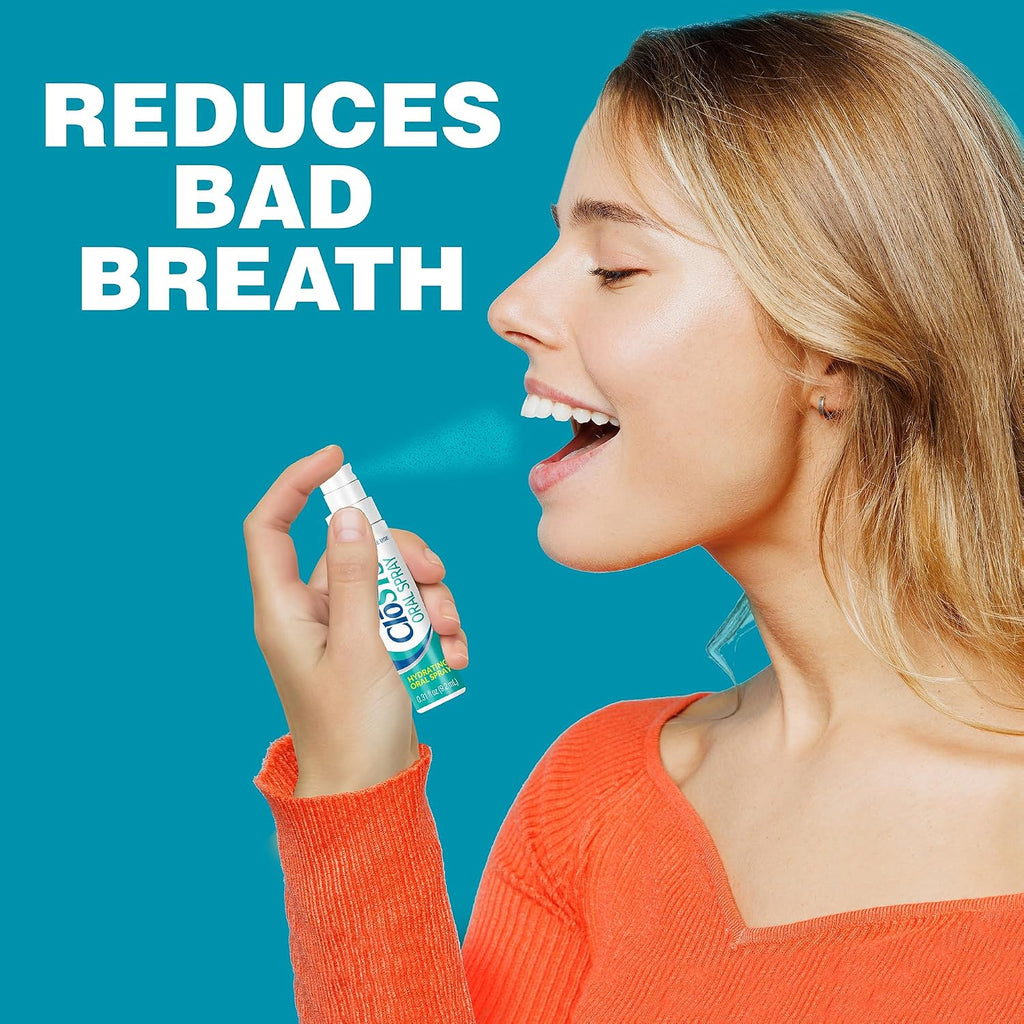 CloSYS Oral Breath Spray, Mint, Sugar Free, Fights Bad Breath .31oz, 3 Pack
