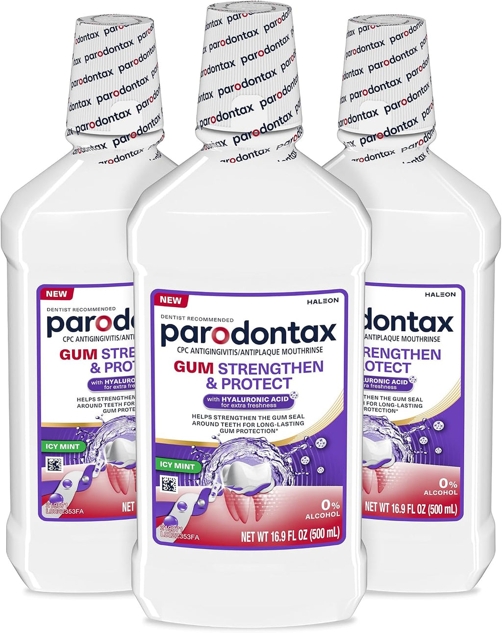 Parodontax Gum Strengthen and Protect Mouthwash, 16.9 fl oz (3 Pack)