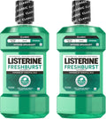 Listerine Freshburst Antiseptic Mouthwash, Spearmint, 33.8 fl. oz/1L x 2