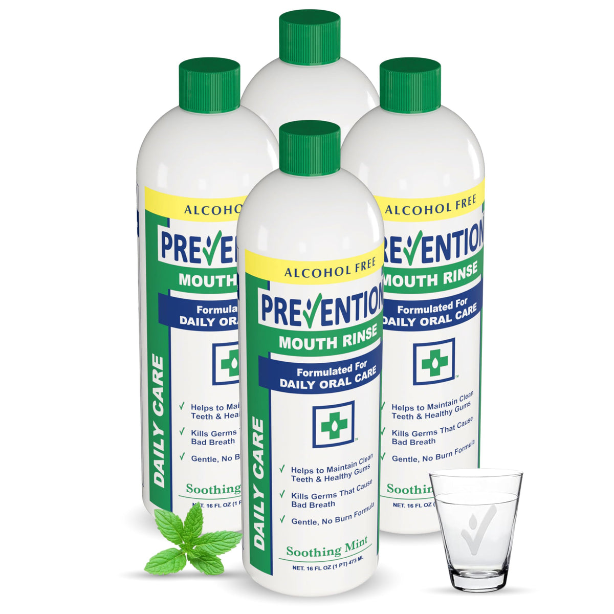 Prevention Daily Care Mouthwash, Hydrogen Peroxide Rinse 16 oz 2-Pack