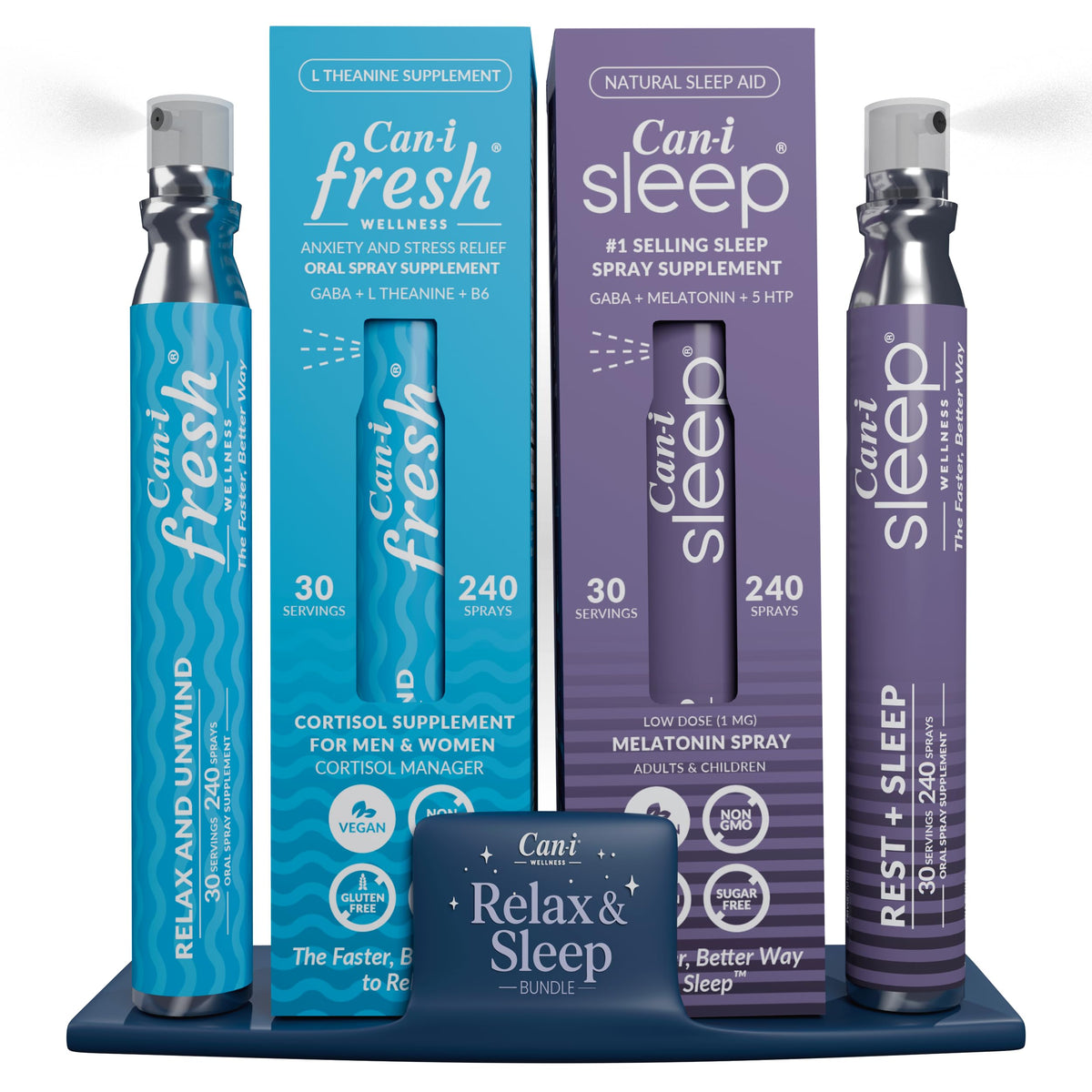Fast-Acting Natural Sleep Aid Spray with Melatonin 1 mg, GABA, & 5HTP