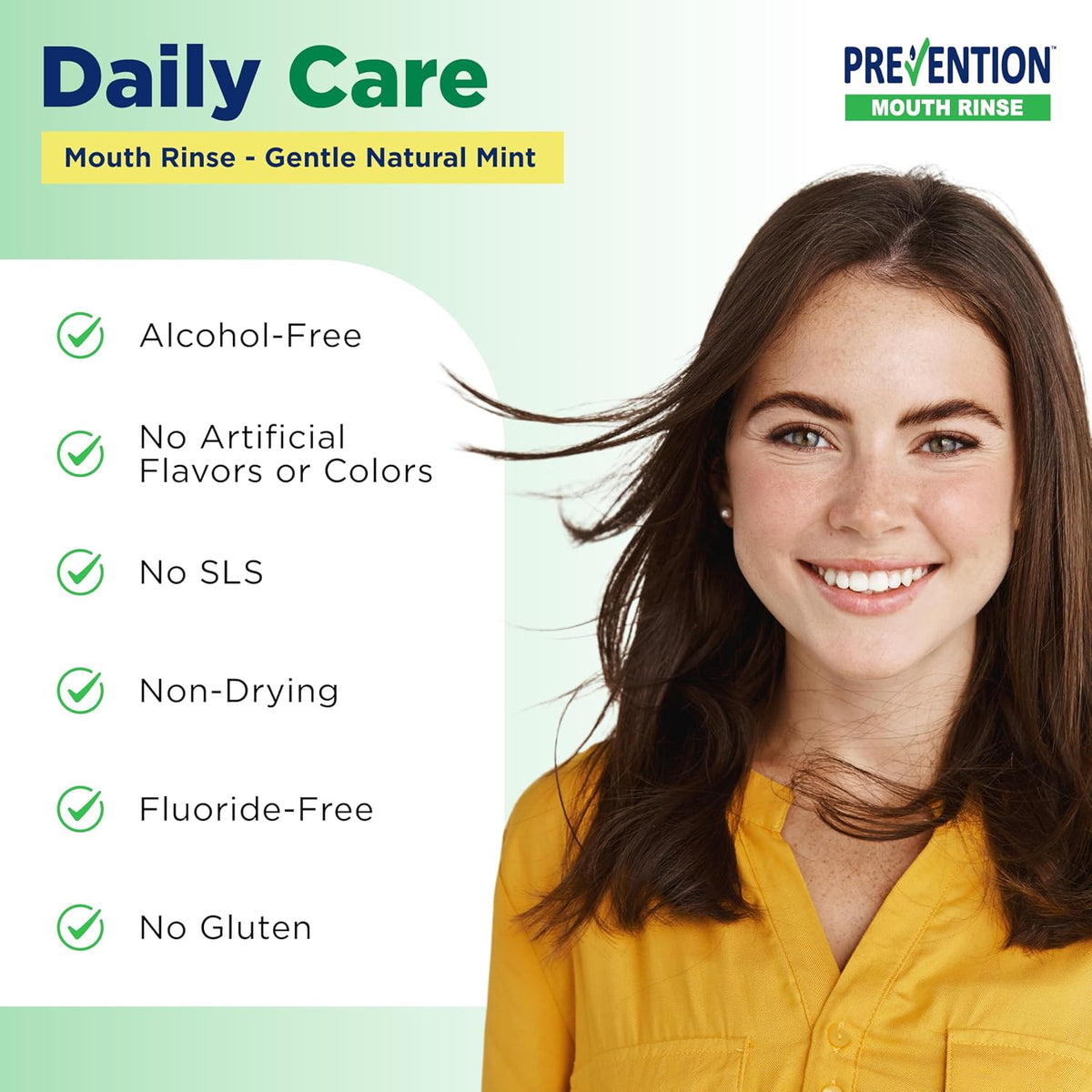 Prevention Daily Care Mouthwash, Hydrogen Peroxide Rinse 16 oz 2-Pack