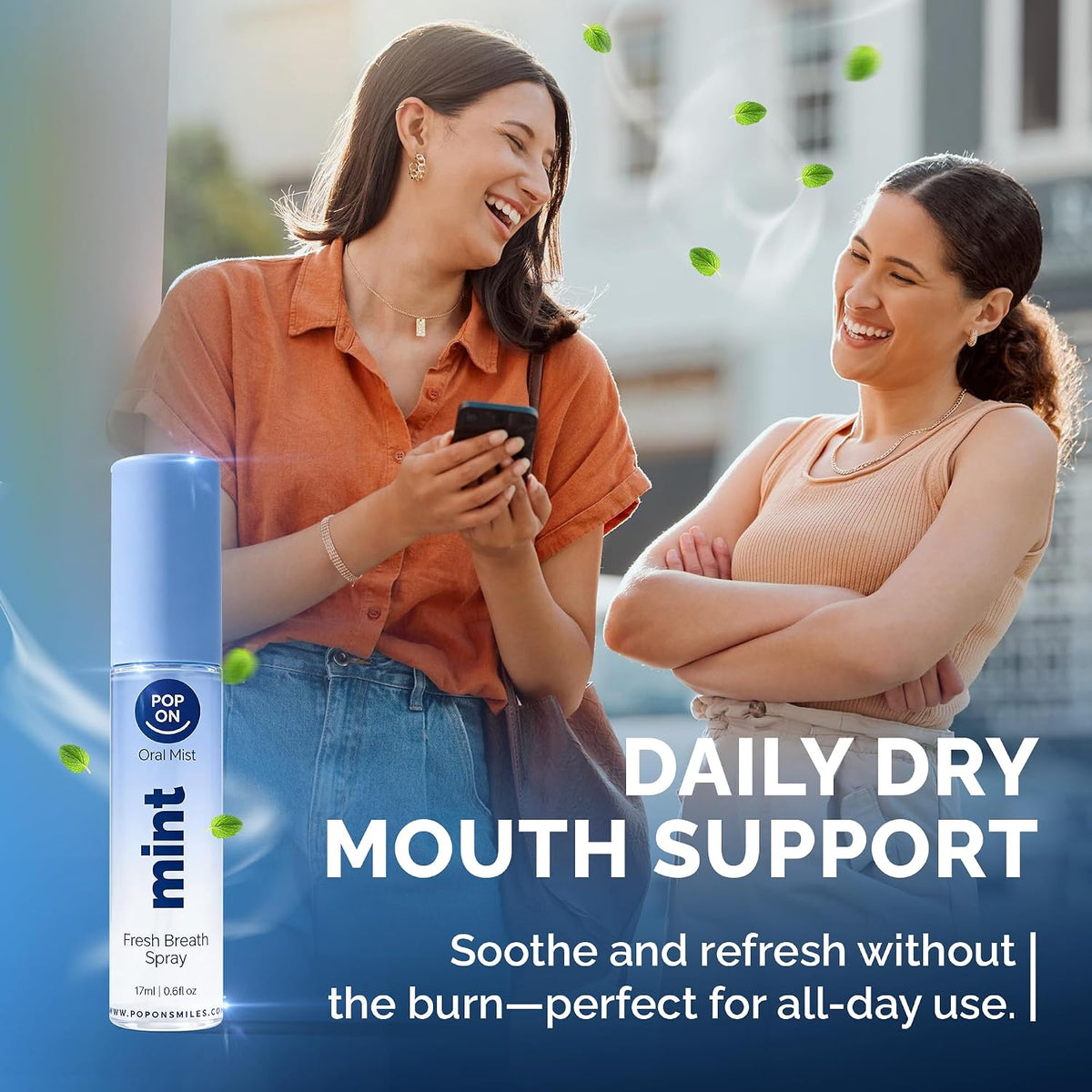 Fresh Breath Spray for Bad Breath – Dry Mouth Spray with Zero Alcohol & Sugar Free Breath Freshener, Mint Flavor Oral Spray, Travel Size 3-Pack